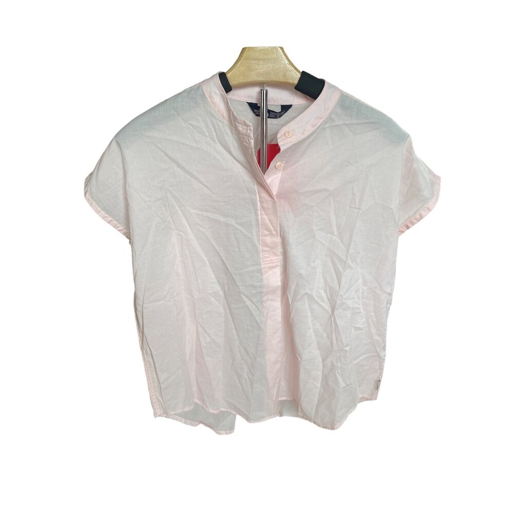 The North Face Desercana Top Lightweight Cotton Blouse Button Pink Salt Size M